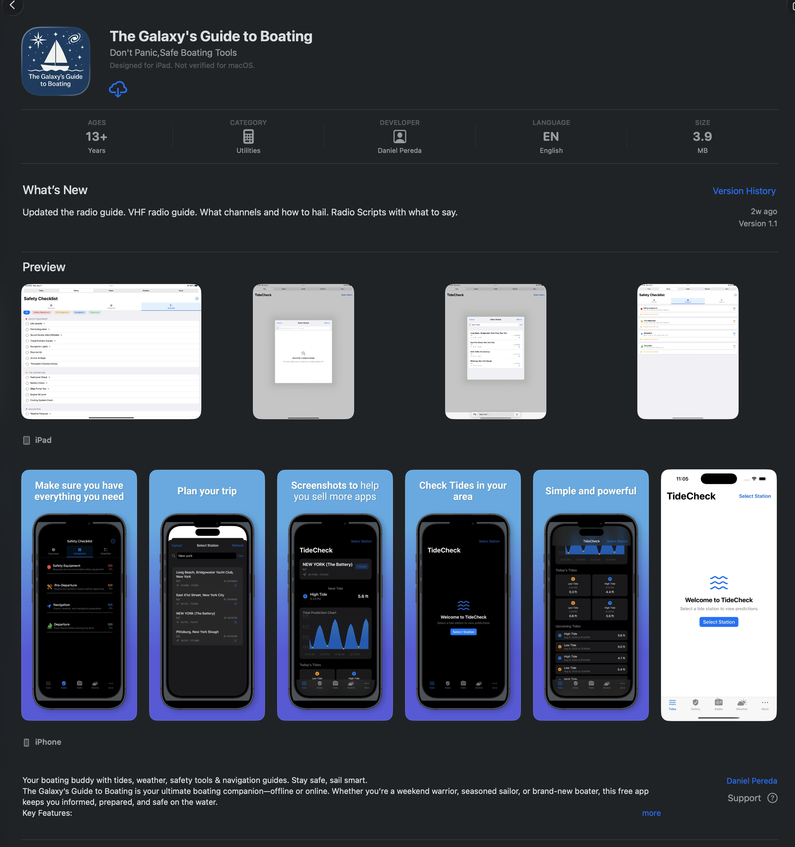 Galaxy's Guide to Boating - iOS Navigation App preview