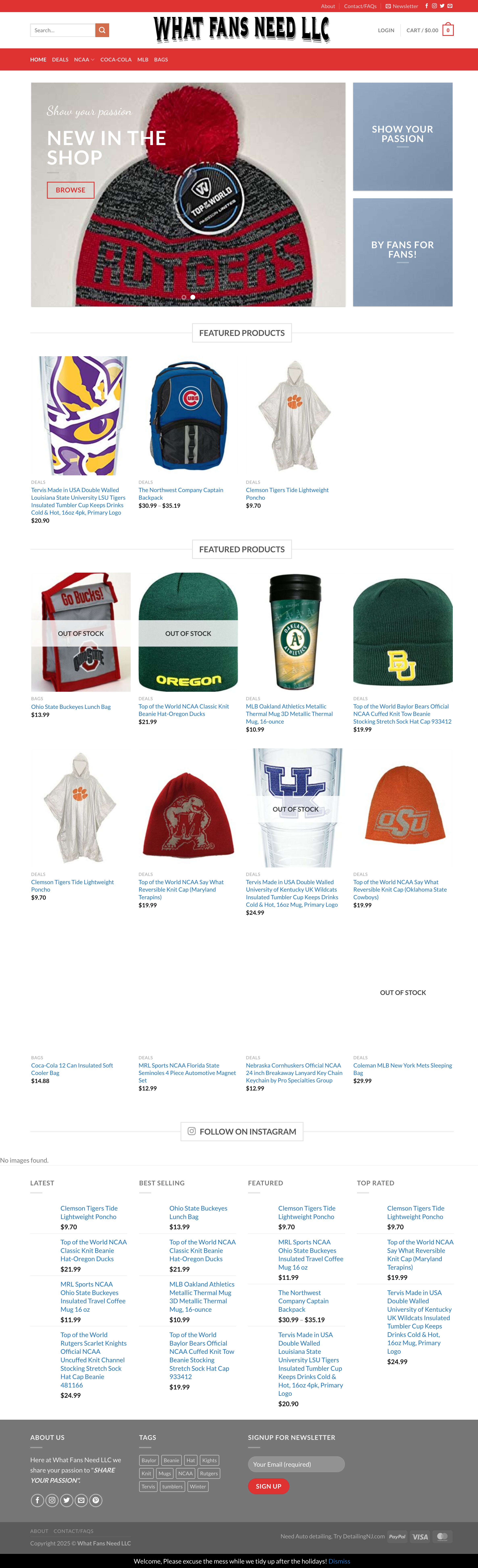 WhatFansNeed.com - Multi-Channel Sports Merchandise E-commerce preview